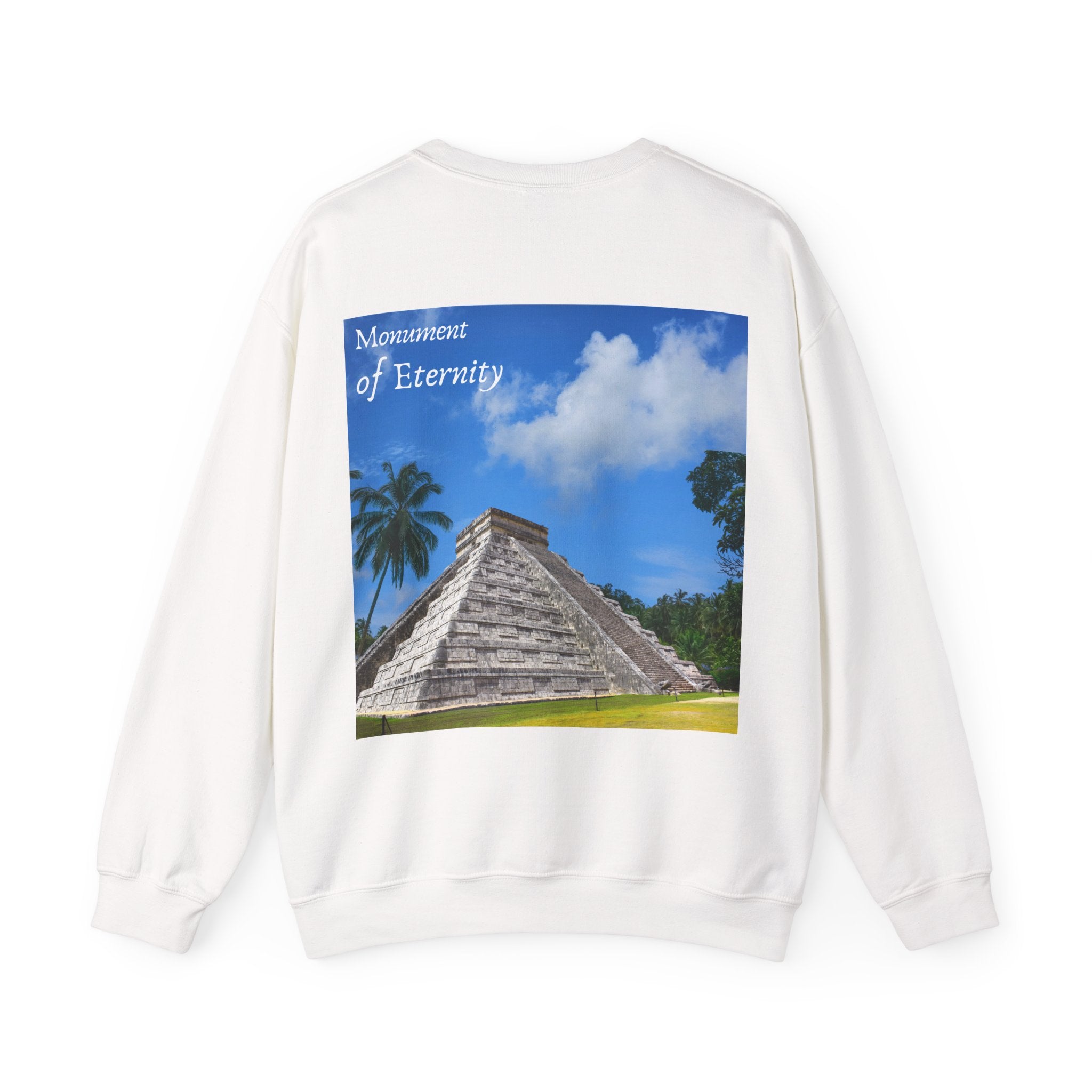 Monument of Eternity. Chichen-itza Temple Crewneck Sweatshirt | Mexico Travel Poster