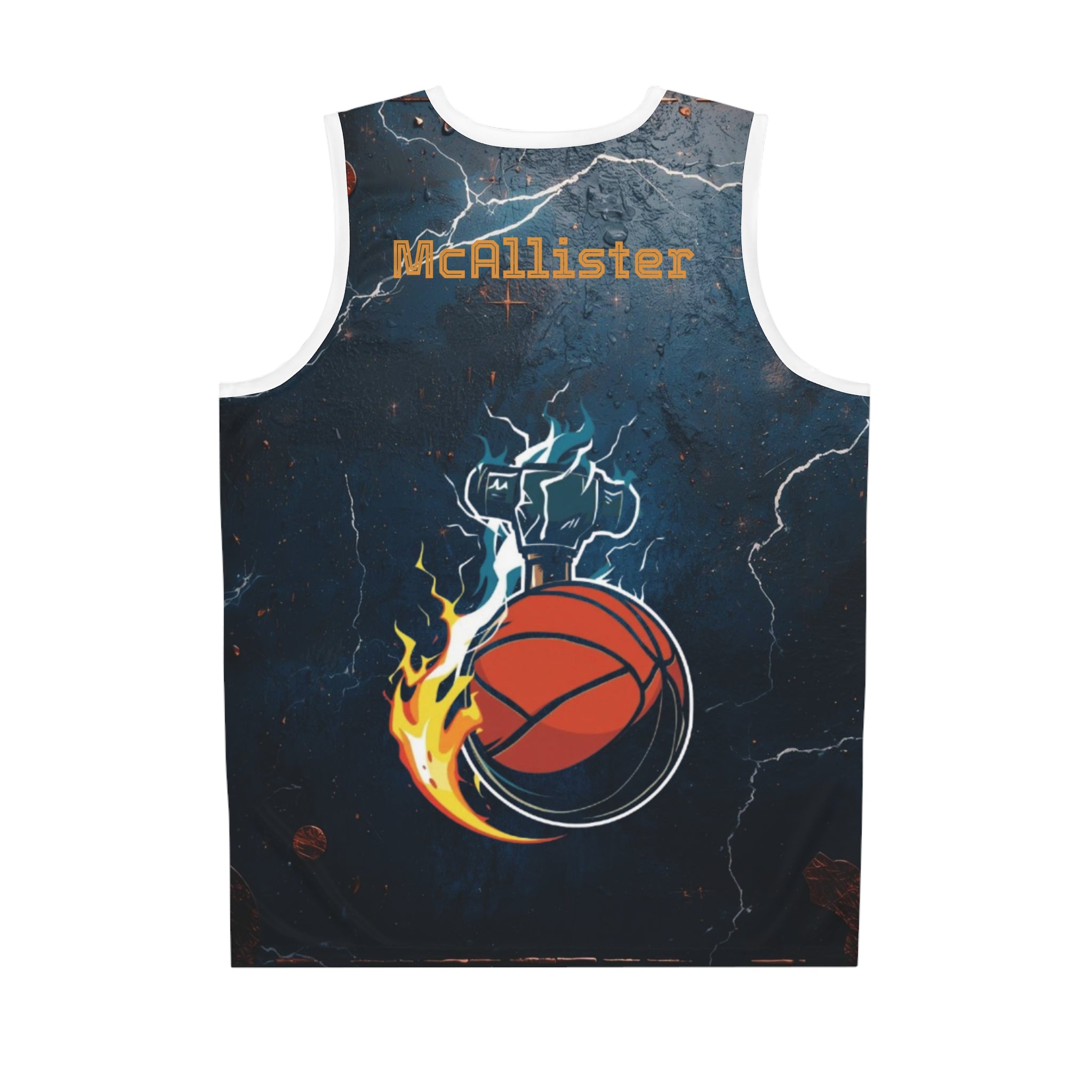 Custom 'The Forge' Basketball Jersey — Personalized Flame Basketball Design