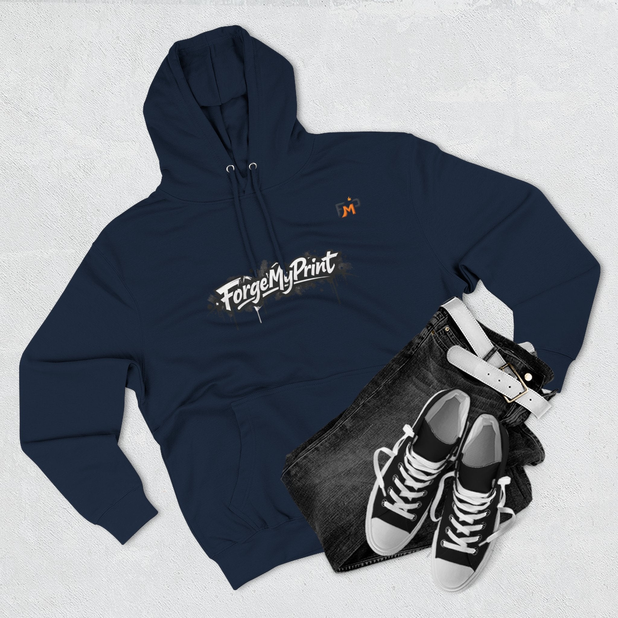 Personalized Pullover Hoodie — Three-Panel Fleece Pullover with customizable images